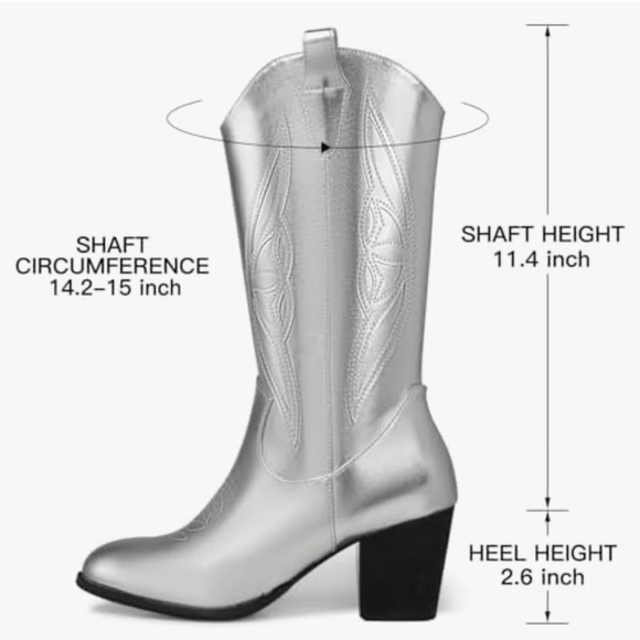 Silver Cowgirl Boots Size 10 - Picture 10 of 10